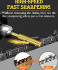 Diamond Chainsaw Sharpener Kit 21 Piece Set With One Eighth Inch Shank And High Hardness Burr Grinding Stones in action