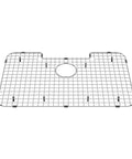 Quince 33 By 22 Inch Single Bowl Kitchen Sink Grid Polished Stainless Steel With Plastic Side Bumpers Top View
