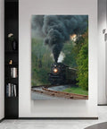 Locomotive Train Wall Art Canvas Poster Dope Vintage Steam Engine Railroad Print For Living Room And Bedroom Decor Modern Frame