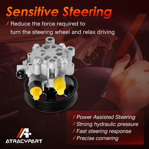 Toyota Power Steering Pump With Pulley For Camry 2007-2011, Avalon 2005-2012, Lexus ES350 2007-2012, 3.5L V6 2GR-FE Engine