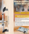 Rugged Door Mortise Lock Jig Kit For Easy Lock Installation On Wooden Doors With 18mm 22mm 25mm Tungsten Steel Cutters