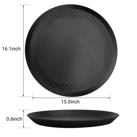 16 Inch Perforated Pizza Pan With Holes For Oven, Heavy Duty Aluminum Round Crisper Baking Tray