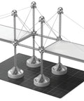 Magnetic Modular Structural Kit For Hands On Engineering And Architecture Lessons, 122 Piece Set bridge model on base grid