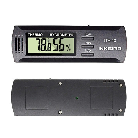 Portable Digital Thermometer And Hygrometer For Guitar Case And Ukulele Storage Easy Read Temperature And Humidity Monitor With Max Min Readouts Fahrenheit Or Celsius Multipurpose For Home Office Greenhouse