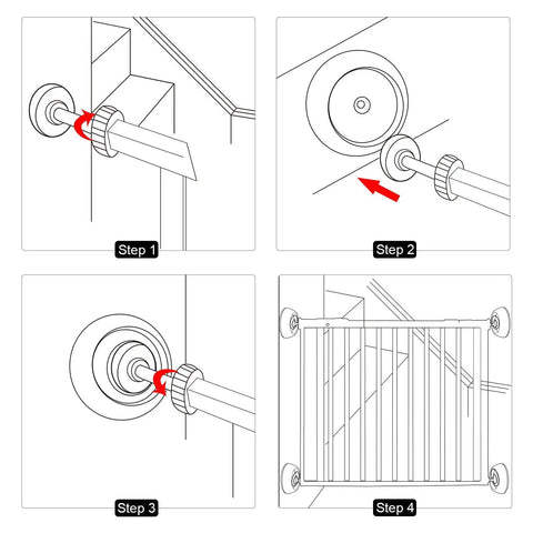 Installation guide for 4 Pack Baby Gate Wall Protector Cups For Child Safety And Pet Gates Frosted Matte Non Slip Guards
