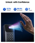 Palm Vein Smart Lock With Built In Wi Fi And Matter No Hub Needed, Keyless Entry Deadbolt, showing fast palm recognition.