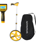Digital Measuring Wheel With Backlit Display Telescopic Rolling Measuring Tool For Indoor Outdoor Distance Measurement, compact size with carrying bag.