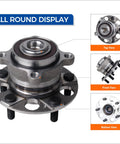 Direct-Fit Rear Wheel Bearing And Hub Assembly For 2009-2014 Acura TSX And 2008-2012 Honda Accord With 5-Lug Configuration And Encoder ABS