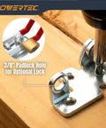 Heavy Duty Toggle Clamp Latch Set, 1320 Lb Holding Capacity, Adjustable Quick Release Pull Action With Lock Hole, 2 Pack For Smoker, CNC Projects, Woodworking Jigs, Cabinets And DIY Fixtures, 3/8 in padlock hole