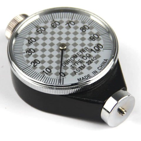 OO Durometer Dial Rubber Hardness Tester Type OO Handheld Gauge 0-100 Hoo, ASTM 2240 Compliant, Easy Read Pointer