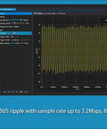PC displaying VBUS ripple data, part of Lua Programmable USB Power Meter And USB 3.1 Tester With Digital Multimeter Current And Voltage Detector Integrated 12MB Memory PD 2.0/3.0 QC 2.0/3.0/4.0 PPS Fast Charge Diagnostics Tool For Makers