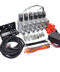 Six Circuit Hydraulic Multiplier Kit With Selector Valve, Couplers And 12V Control Box For Open, Closed Or FPC Systems, Beefy Anodized Body