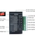 Front view of TB6600 stepper motor driver module for NEMA 17/23, DC 9-42V, 32-subdivision, DIP switches