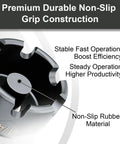 Pro Shop Nut Spinner Drill Attachment For Swift Bolt Extraction And Threaded Rod Removal showing non-slip rubber grip construction.