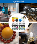 Various applications of All In One 160 Pieces 3 Inch Sanding Discs Polishing Kit with drill attachment and polishing pads.