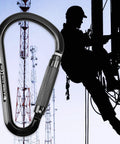 Auto Twist Lock Aluminum Carabiner 22kN Rating With Huge Opening Gate For Climbing, Rescue And Outdoor Work alongside tower climbing scene
