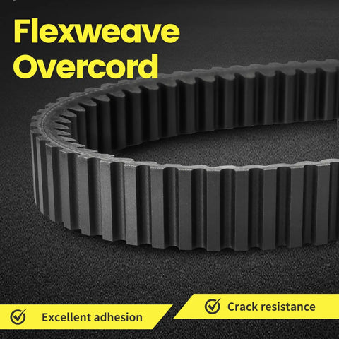 Close-up of Beefed Up Heavy Duty Drive Belt For RZR XP 1000 General XP 1000 XP 4 1000 Trail S And S 1000 with flexweave overcord