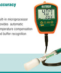 Waterproof Palm PH Meter With Cabled Electrode Handy Handheld PH Tester For Soil Water And Food Testing Quick Readout Durable Portable Design Great For Field Work displaying digital readout and electrode cable