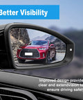 View through heated right side mirror glass replacement for 2011 to 2018 Volkswagen Passat Jetta Beetle with rear holder
