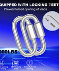 30 Pieces Three Point Five Inch M10 Quick Links Galvanized Steel Heavy Duty Chain Links With Three Eighths Inch Locking Carabiners