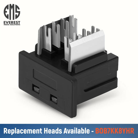 90 Degree Angled Cat6 Keystone Punchdown Tool Set With replacement head attachment for RJ45 jacks