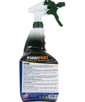 Back view of Ready-To-Use Bunny-Proof Outdoor Rabbit Repellent Spray With Mint Scent, 40 Fl Oz bottle showing label details