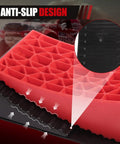 Close-up of anti-slip mat from RV Camper Leveling Kit for Dual Axle Rigs with Curved Levelers Ramp 2 Wheel Chocks 2 Anti Slip Mats and Carry Bag for Travel Trailers and Motorhomes Plus