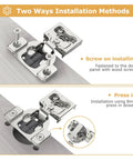Two Piece 1/4 Inch Small Overlay Cabinet Hinges For Face Frame Doors, Concealed Soft Close Hinge installation methods image.