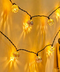 Solar Powered Globe String Lights Outdoor 60 LED 36 Ft With 8 Modes Warm White Waterproof Fairy Lights glowing indoors