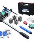 Pro Grade Brake Line Flaring Tool Kit with 37 and 45 Degree Flare Sets for 3/16 to 3/8 Inch Tubing, showing tools and carrying case.
