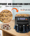 Coin Sorter And Wrapper Machine With LCD Display For US Coins Electronic Coin Counter And Sorter 150 Coins Per Minute