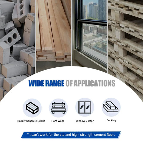 14 Gauge Concrete Nailer Kit With 400 Concrete T Nails 3/4 to 1-1/2 Inch For Baseboards Pallets And More applications