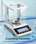 Pro Grade Analytical Balance With 220g Capacity, 0.0001g Readability And 0.0004g Tolerance, digital lab scale with counting function in lab.