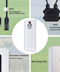 100 Watt Monocrystalline Solar Panel Kit For Off Grid Power In Homes, RVs, Boats And Cabins With connectors and junction box