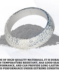 Exhaust Donut Gasket 2 Pack 2.5 Inch Graphite Material showcasing textured surface with crushed graphite background.