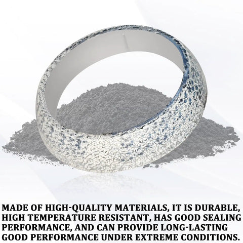Exhaust Donut Gasket 2 Pack 2.5 Inch Graphite Material showcasing textured surface with crushed graphite background.