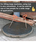 Manhole Cover Hook All Purpose Lift Tool 13.7 Inches Made Of S50C Carbon Steel Lightweight Handy Size For Lids And Gutters Quick Open Made In Japan 1 Piece lifting a manhole cover