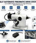 Image of Fully Automatic Pneumatic Drive System with setup for efficient batch processing and manual control features.