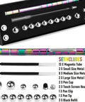 Magnetic Fidget Pen Decompression Toy For Teens And Kids with magnetic rings and steel balls, packaging layout.