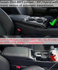 Hyundai Tucson center console with organizer tray for Limited/Hybrid 2022-2024, fits automatic, not for SEL, SE, or N models.