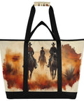 Insulated Cooler Tote Beast with cowboy design, large capacity, 600D Oxford exterior, ideal for shopping, picnics, beach, travel, leak-proof