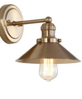 Brass Gold 7.8 Inch 1 Light Industrial Farmhouse Vanity Wall Sconce With Metal Shade LED Bulb Included For Bathroom Mirror Kitchen Entryway Dope Modern Rustic Lighting Perfect Accent For Hallway And Powder Room.