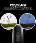 Series 3 Max Plus Golf Rangefinder With Slope Switch And Pulse Vibration, display showing yardage and features in red/black modes