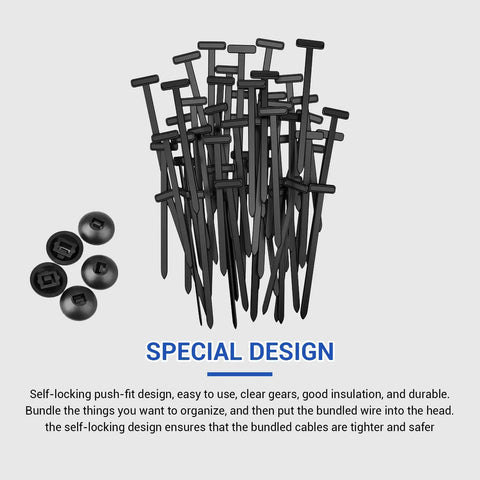 Nylon Universal Cable Tie Buckle Kit With Button Design And Flush Cutter 261 Piece Zip Ties with special self-locking design
