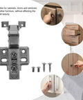 4 Pack Black Hydraulic Soft Close Cabinet Hinges For Kitchen Cabinets European Style Inset Aluminum Frame Hinges