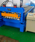 3rd Gen Custom Color Steel Roof Making Machine High Speed Roll Forming System For Roofing Sheets With Flexible Sizes And Models Easy Setup For Fast Roof Projects And Durable Metal Panels Pro Grade blue steel roll forming line with control cabinet