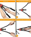 Professional Rivet Nut Tool Kit With 110 Pc Assortment And Carbon Steel Arm, Includes 11 Interchangeable Mandrels For Quick Setup, Heavy Duty Hand Setter For Tough Jobs And Auto Repair Projects Today. Hand tool in four steps installing a rivet nut
