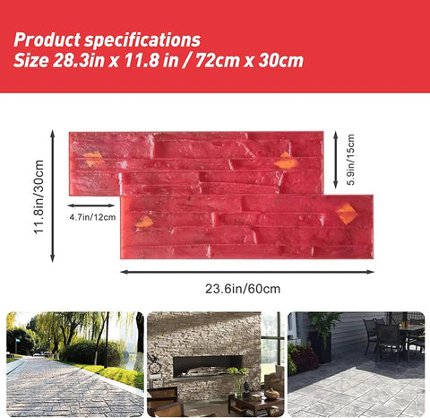 Stromatolite Stone Texture Stamp Mat For Concrete Molds 28 By 12 Inch Dope Realistic Wall Skin Texture Tool For Outdoor Landscaping