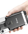 Upgraded Bluetooth Barcode Scanner With Back Clip For iPhone And Android showing back clip attachment