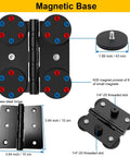 Magnetic Camera Fence Mount for GoPro, Mevo Start, Insta360 Pocket 3, and iPhone with two 1/4-20 slots and stainless steel hinge.